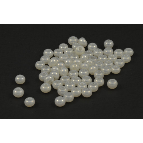 SEED BEAD NO. 6 OPAQUE CREAM PEARL